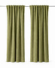 zasłony Welurowa zasłona w kolorze oliwkowym