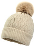 czapki dziecięce Dziewczęca czapka na zimę LAILANA z pomponem jasny beż