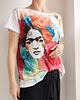 t-shirt damskie Frida fullprint Biały Oversize