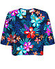 t-shirt damskie DR.CROW T-shirt Krótki CROP Colourful Flowers