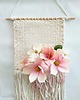 makramy Makatka z kwiatami magnolie boho rośliny