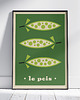 plakaty Plakat do kuchni, minimalizm, warzywa, groszek, le pois