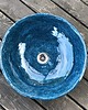 umywalki UM7 Umywalka ceramiczna, okrągła, kolor dżinsowy, granatowy.