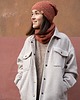 komplety damskie Zestaw Classic - Luźna Czapka Slouchy & Komin - Canyon Rose