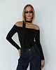 bluzki z długim rękawem damskie Bluzka Sara black