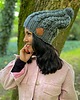 czapki damskie Czapka Handmade Smile Stalowy