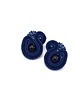 kolczyki soutache Kolczyki sutasz granatowe sztyfty Largo noc kairu małe lekkie