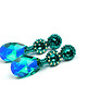 kolczyki swarovski Blue Zircon AB, kolczyki z kryształami Swarovski