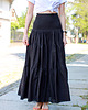 spódnice maxi Spódnica maxi długa kolor czarny falbany M/L