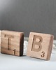 spinki do mankietów Eleganckie spinki mankietowe - prezent dla Niego - Scrabble