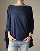bluzki kimonowe damskie Bluzka narzutka granatowa
