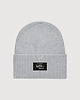czapki damskie Czapka beanie w gruby prążek długa jasnoszara