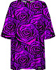 t-shirt damskie DR.CROW T-shirt Damski Oversize Purple Roses