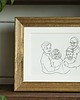 grafiki i ilustracje Linearny portret dla dziadków