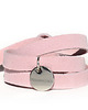 bransoletki skórzane pudrowa zamotka + silver