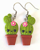 kolczyki z masy plastycznej Kolorowe Kolczyki Kaktusy Kawaii