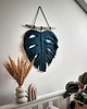 makramy Liść Monstery - makrama monstera, zawieszka ścienna