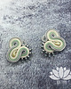 kolczyki soutache Mięta I! małe  - kolczyki sutasz