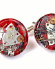 spinki do mankietów MECHANICAL RED - Spinki do mankietów