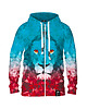 bluzy męskie Męska Bluza Expres Zamek DR.CROW Lew Trójkąt