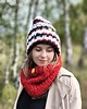czapki damskie WOOLY COLOR "4"ciepła wełniana czapka