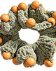 gumki do włosów Gumką do włosów scrunchie z koralikami Leśna Oliwka