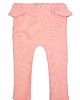 legginsy i getry dla dziewczynki Dziewczęce bawełniane legginsy AZARA z prążka koral