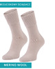 skarpetki damskie Bezuciskowe skarpety z MERINO WOOL beżowe