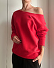 bluza bez kaptura damska Czerwona Oversize Bluza Max