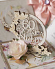 kartki scrapbooking 60 rocznica ślubu, diamentowe gody, exploding box, kartka 3d