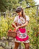 fartuchy kuchenne Elegancki Fartuch Kuchenny w kwiaty - Gotowy PREZENT RĘKODZIEŁO