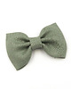 ozdoby do włosów dla dzieci Spinka do włosów kokarda z lnu zielona Linen Bow Sage