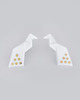 kolczyki ceramiczne Kolczyki z Porcelany Origami Paw Biało-Złote
