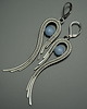 kolczyki wire wrapping Błękitne kolczyki skrzydła angelit wire wrapping