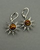 kolczyki wire wrapping Kolczyki słońce tygrysie oko wire wrapping słoneczka