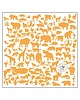 naklejki ścienne do pokoju dziecka Naklejki World Animals Yellow 60x60cm