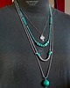 naszyjniki - inne Turkusowy naszyjnik 3w1: kupujesz 1 masz 3 modne naszyjniki BOHO unikat handmade