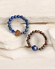 pierścionki elastyczne PREMIUM : zestaw pierścionków : lapis lazuli, tygrysie oko