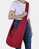 torby XXL Czerwona torba hobo w stylu boho / vegan