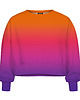 bluza bez kaptura damska DR.CROW Bluza Krótka CROP Ombre Orange Purple