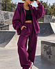 bluza z kapturem damska Bluza Hoodie Zip -Plum