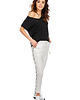 t-shirt damskie T-shirt z dekoltem w serek