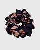 gumki do włosów Gumka do włosów czarna ze złotym wzorem Scrunchie Medium Black Truffle