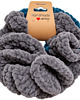 gumki do włosów Szydełkowe gumki do włosów Scrunchie szara i morska