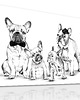 obrazy Obraz drukowany Rodzina buldogów 120x80cm