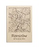 dekoracje - na ścianę Mapa z ulicami RZESZÓW Obraz drewniany na ścianę
