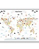obrazy i plakaty do pokoju dziecięcego Plakat Mapa Świata ze zwierzętami