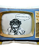 poduszki z napisami Poduszka Mr. Monkey on TV biała