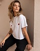 t-shirt damskie T-shirt Crop-Voila Biały Arbuzy