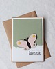 kartki scrapbooking W trawie. Motyl. Zaproszenia urodzinowe z motylem